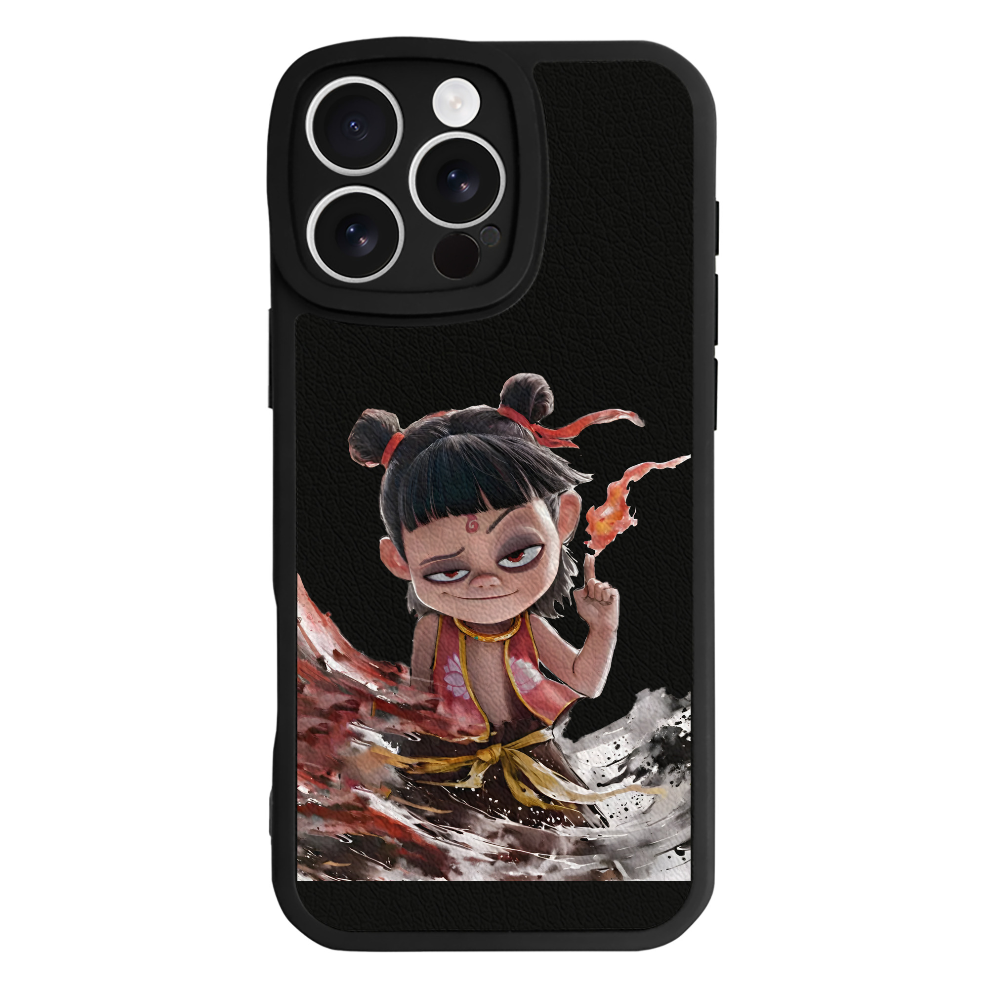 （画像用） Ne Zha 2 ナタ 魔童の大暴れ 【iPhone 16シリーズ対応】シリコンスマホケース（レザー調） 材質：シリコン